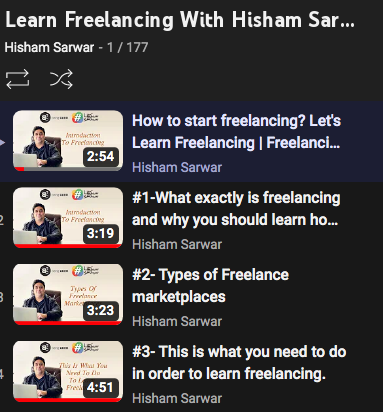 freelancing course by Hisham Sarwar