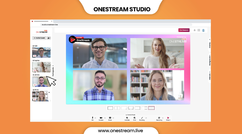 onestream hosting show with 10 participants