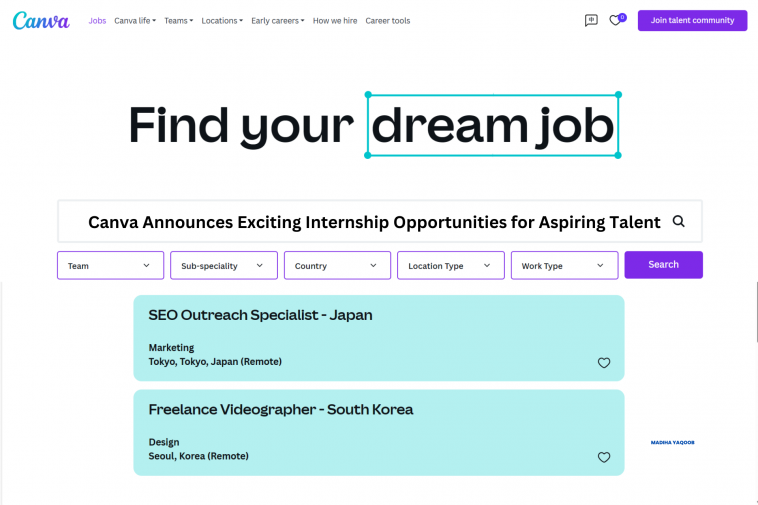 Canva Announces Exciting Internship Opportunities for Aspiring Talent