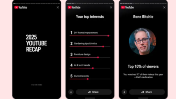 Youtube recap feature